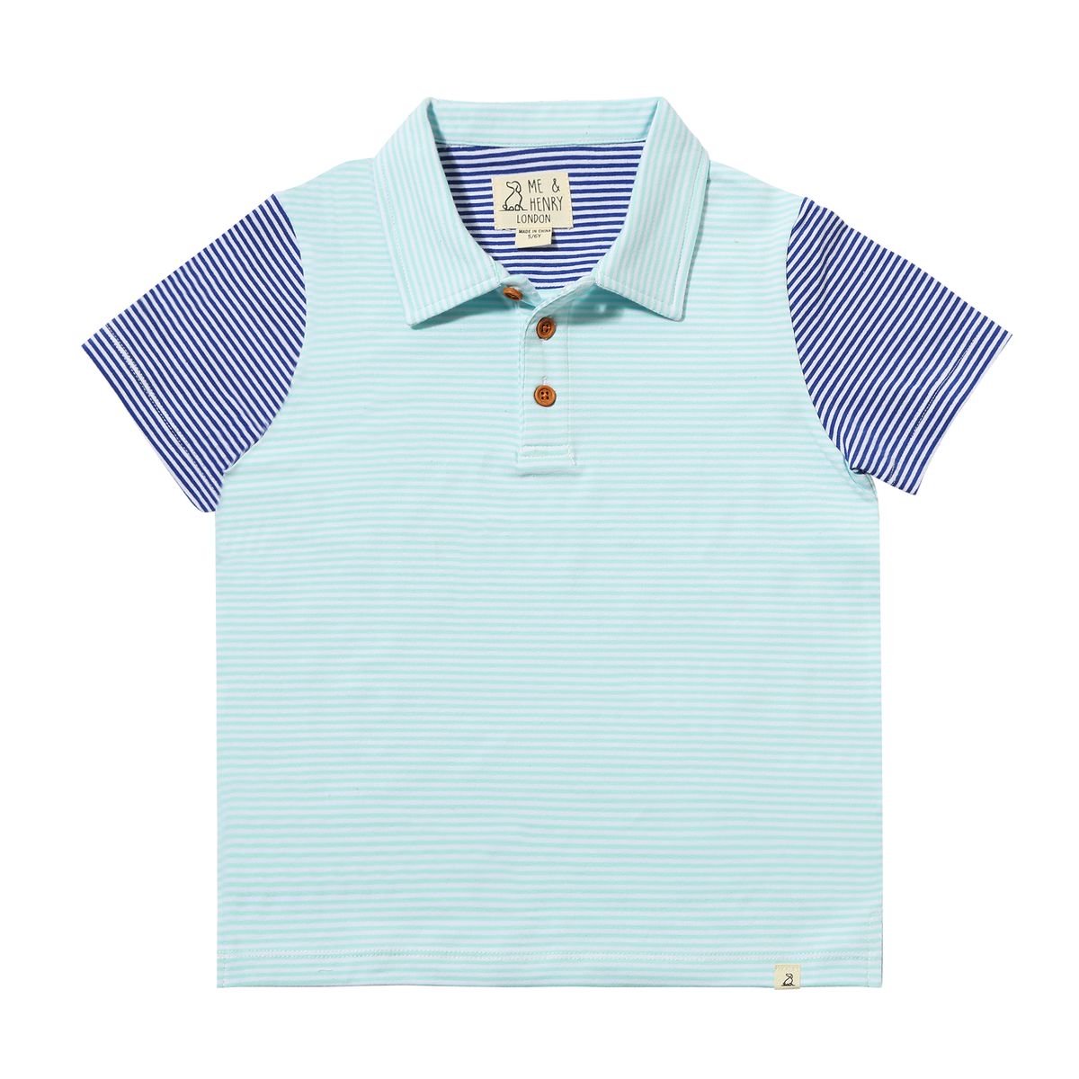 Me & Henry Halyard Blue Stripe Polo Shirt