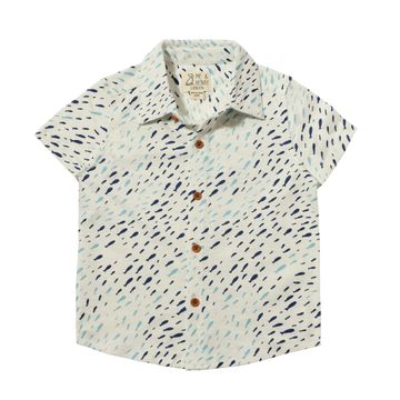 Me & Henry Tiller Navy Fish Shirt