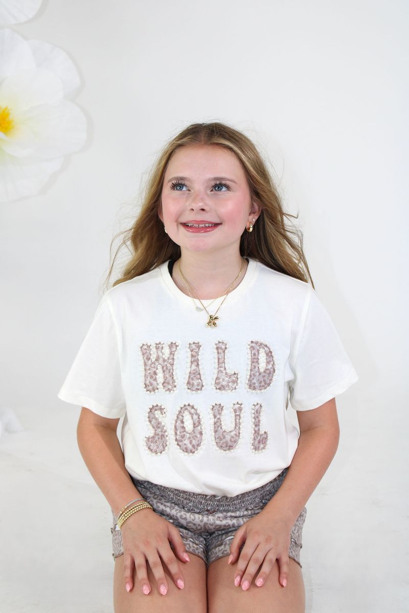 Paper Flower Animal Print Ruffle Short