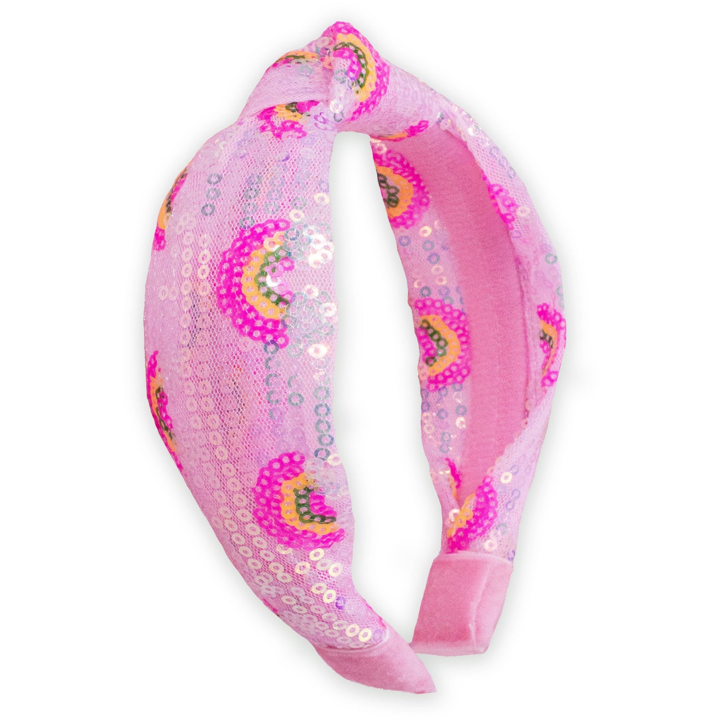 Rainbow Sequin Knot Headband
