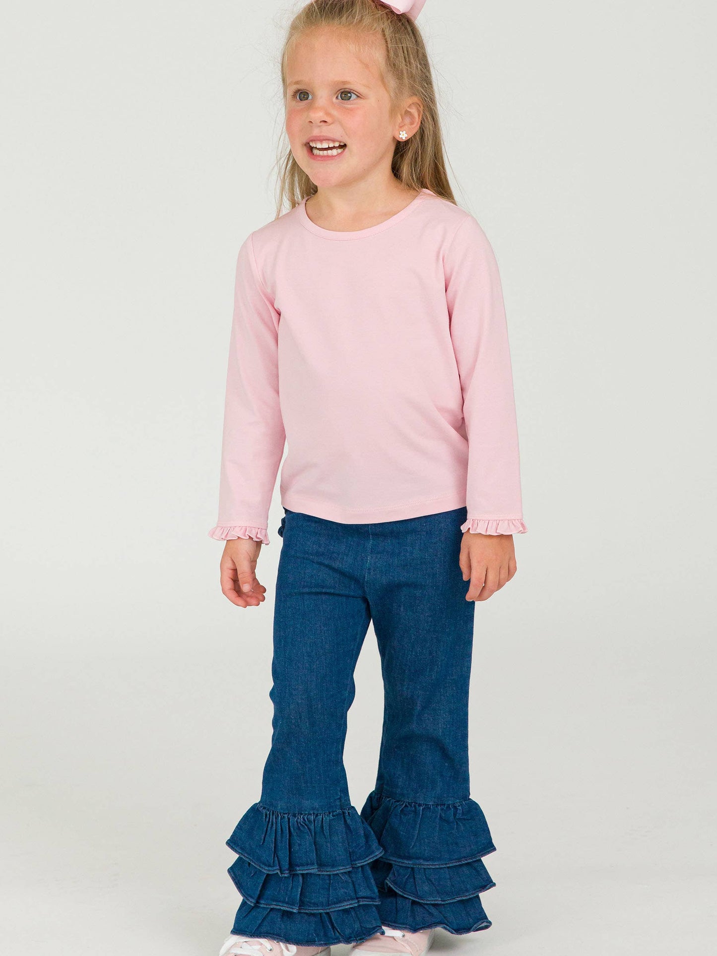 RuffleButts Ruffle Flare Pants