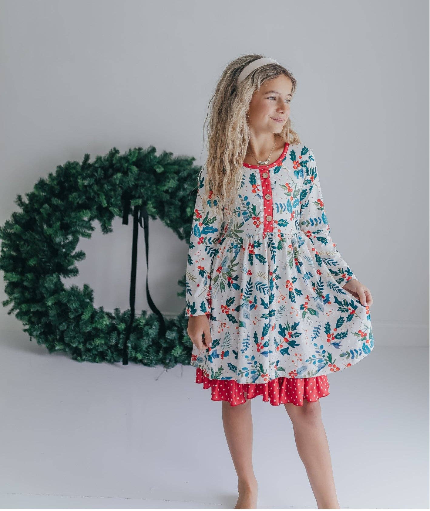 Holly Ruffle Pocket Tie Back Dress