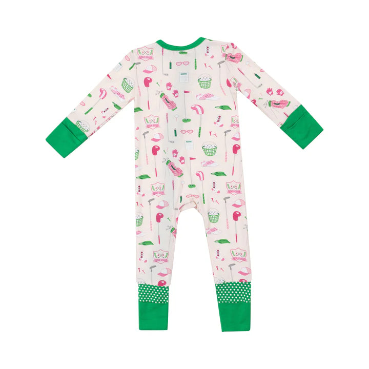 Angel Dear Pink Golf Club Zipper Romper
