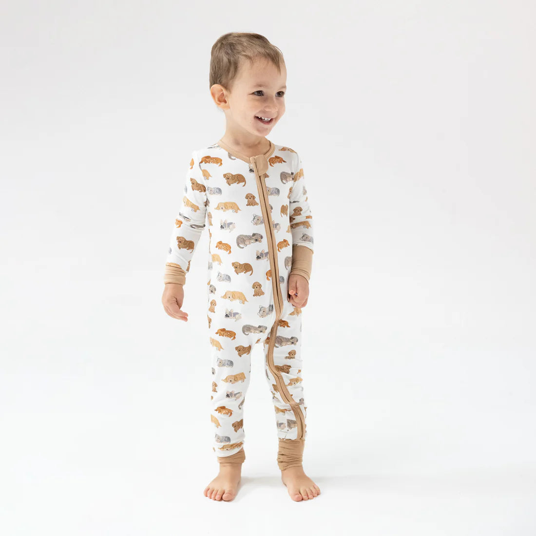 Angel Dear Napping Puppies Zipper Romper