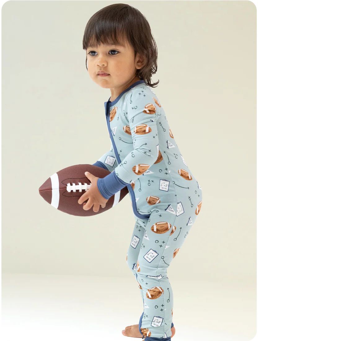 Angel Dear Touchdown Time Zipper Romper