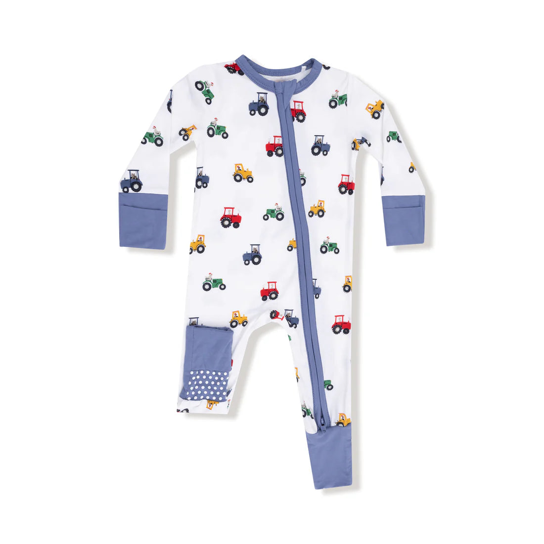 Angel Dear Mini Tractors Zipper Romper