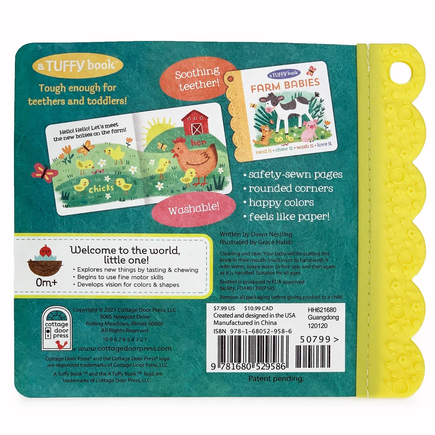 Farm Babies Tuffy Teether Indestructible Book