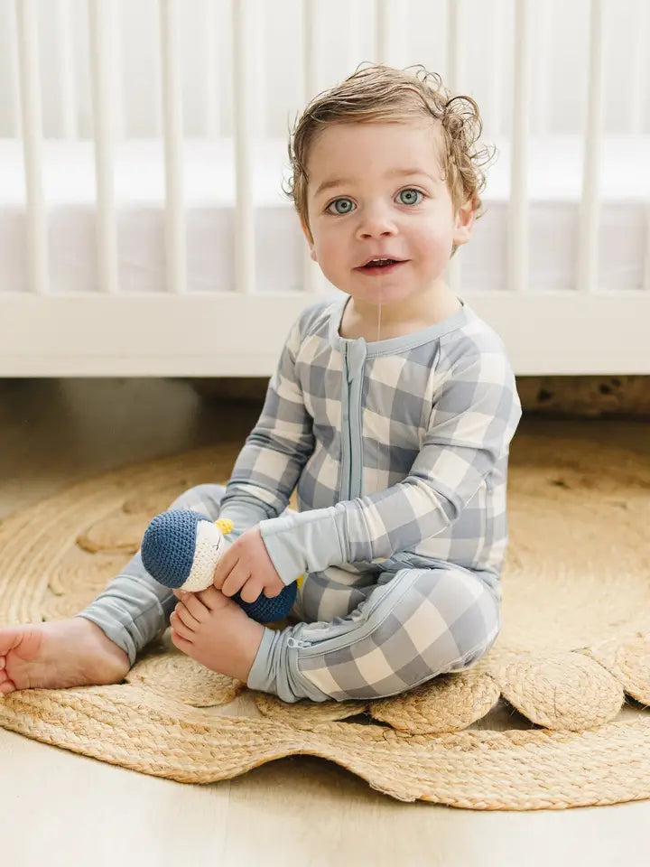 Little Joy Blue Gingham Zippy