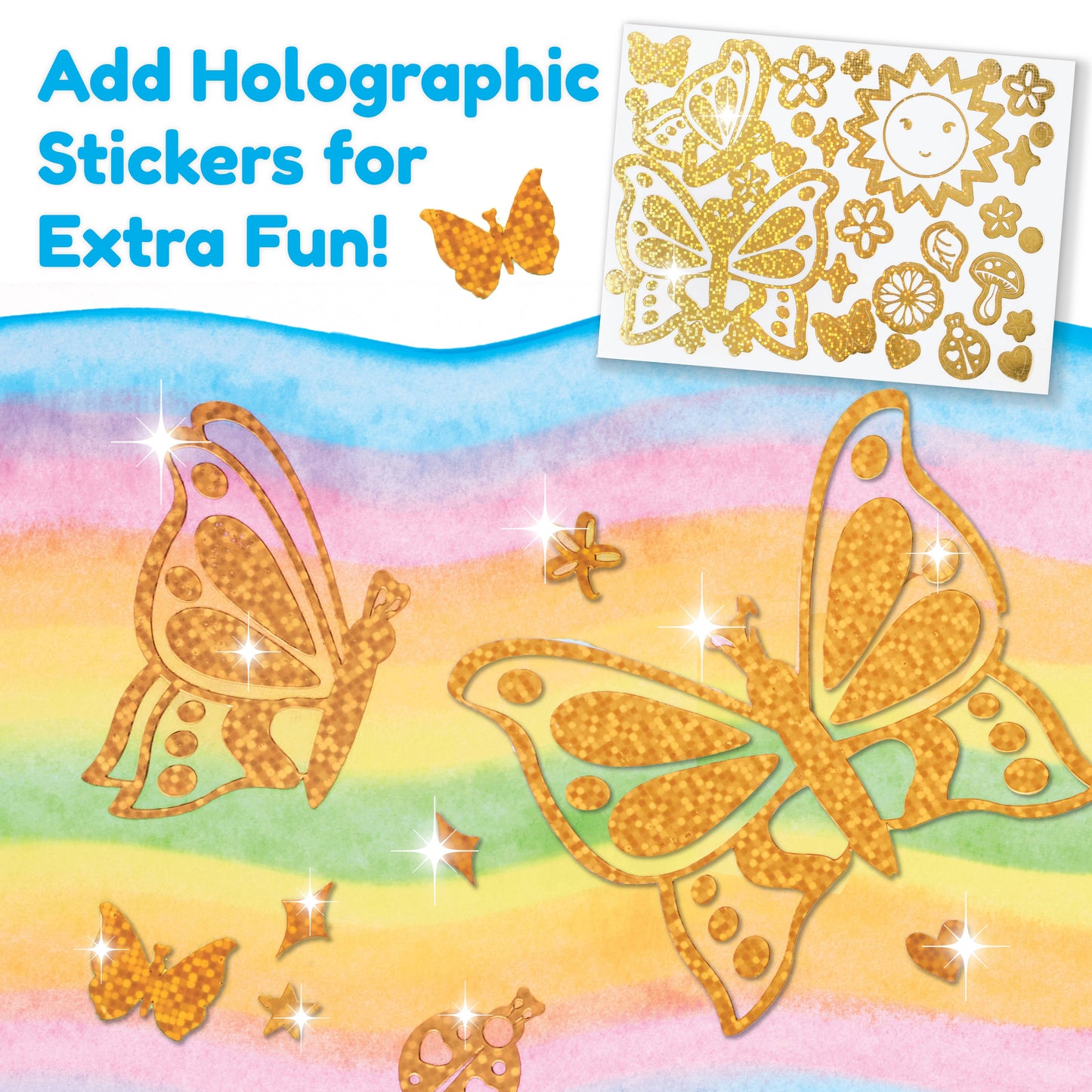 Squeegeez Magic Reveal Art Butterfly Paint Set