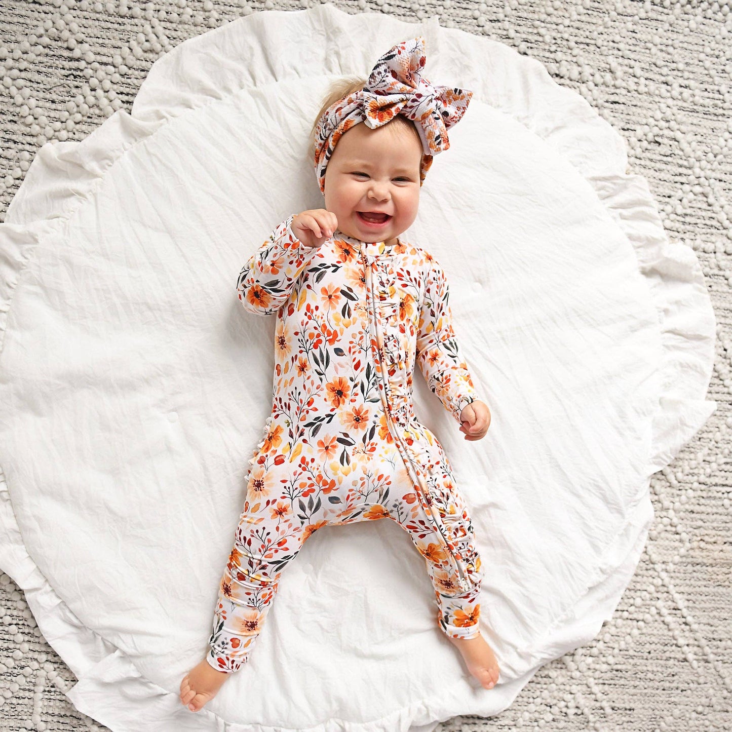 Phoebe Ruffle Zip Romper