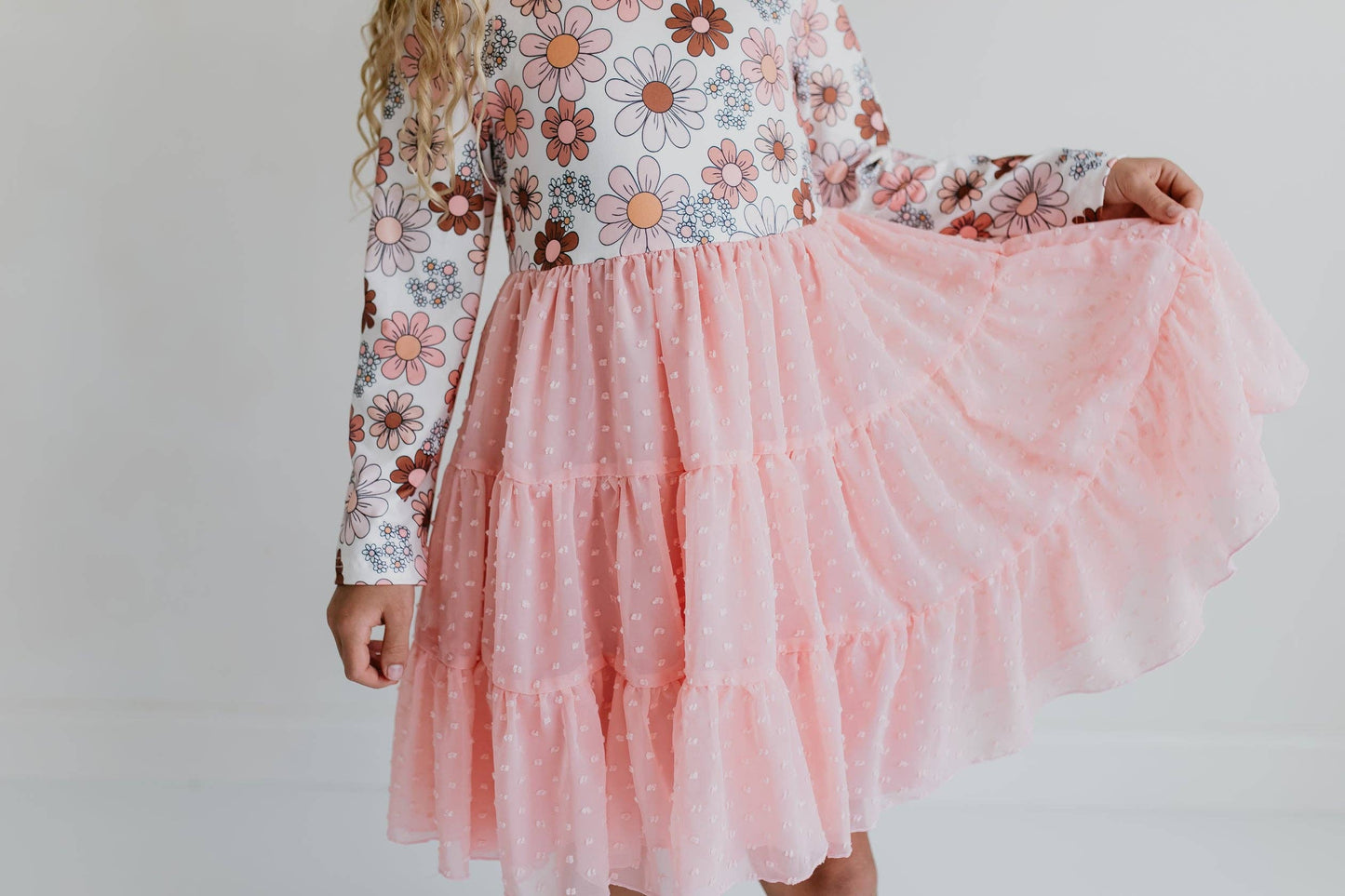Retro Flower Swiss Dot Dress