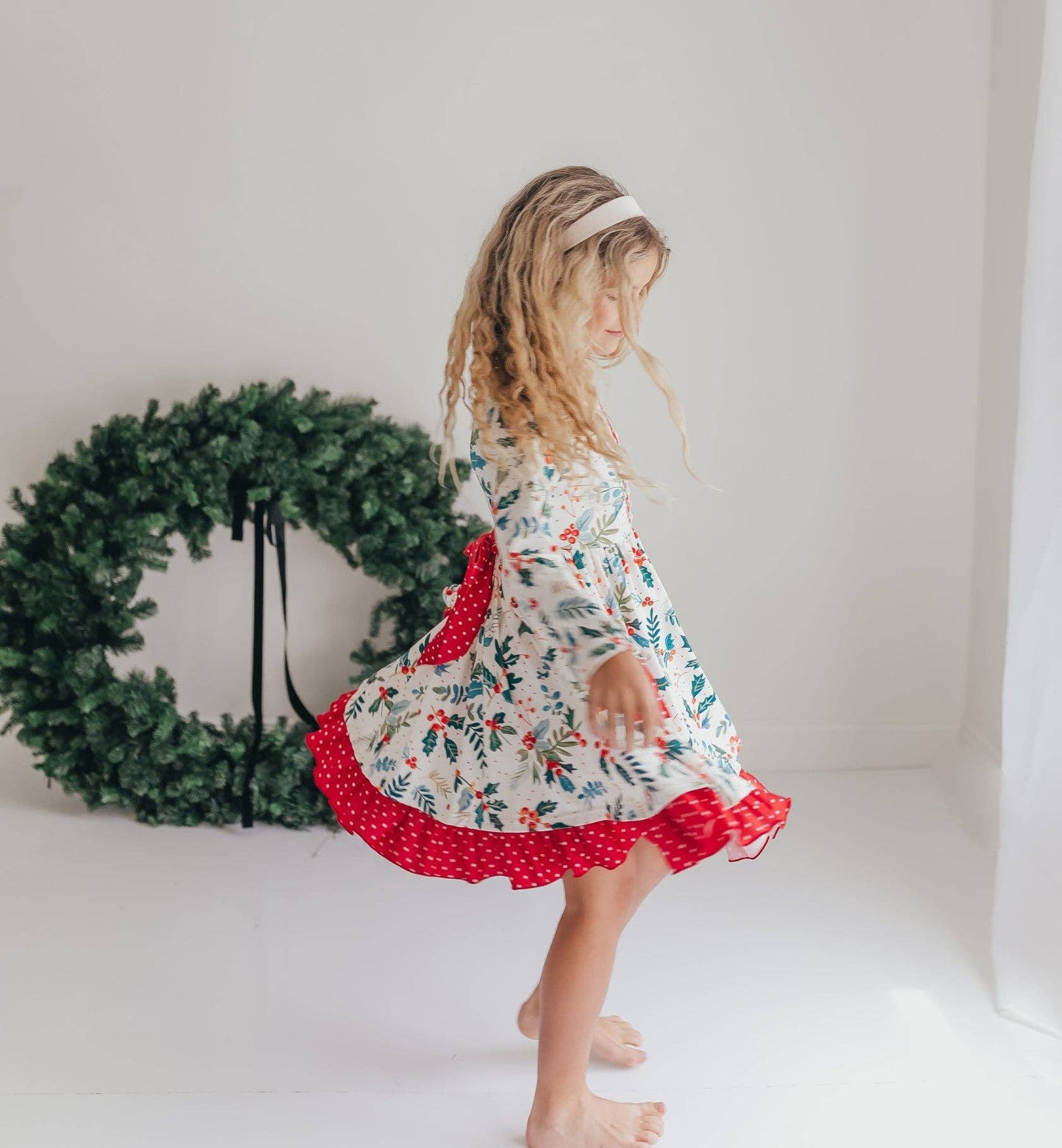 Holly Ruffle Pocket Tie Back Dress