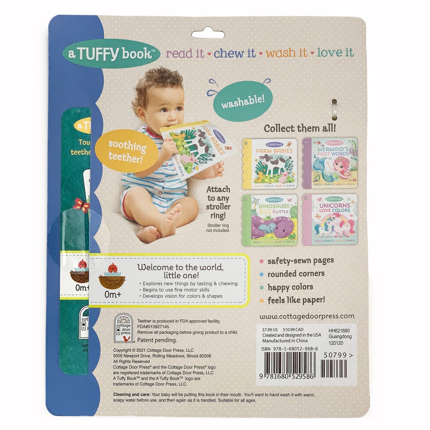 Farm Babies Tuffy Teether Indestructible Book