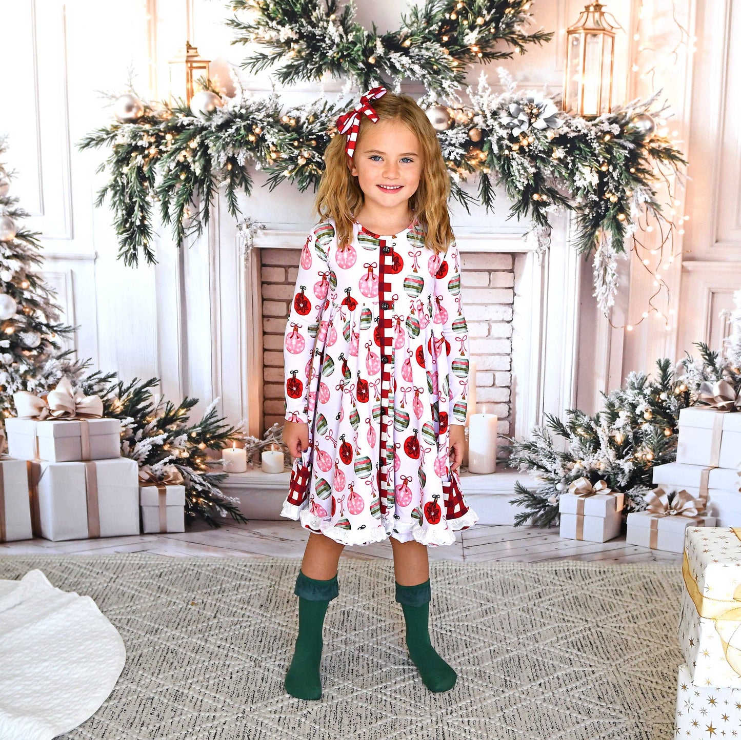 Gigi & Max Kit Ornaments Button Dress