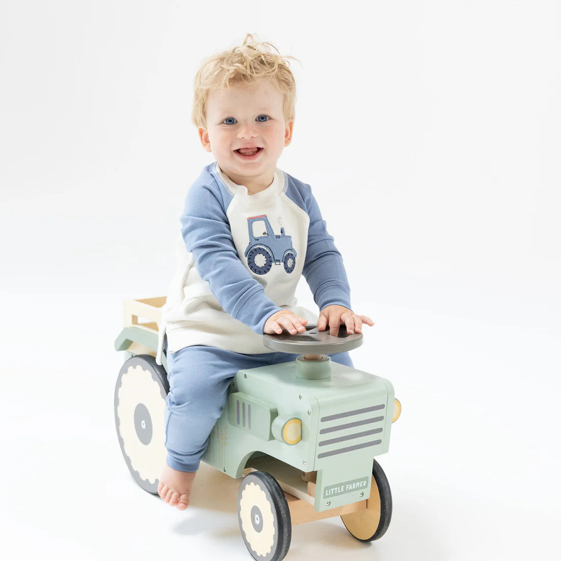 Angel Dear Mini Tractors French Terry Jogger Set