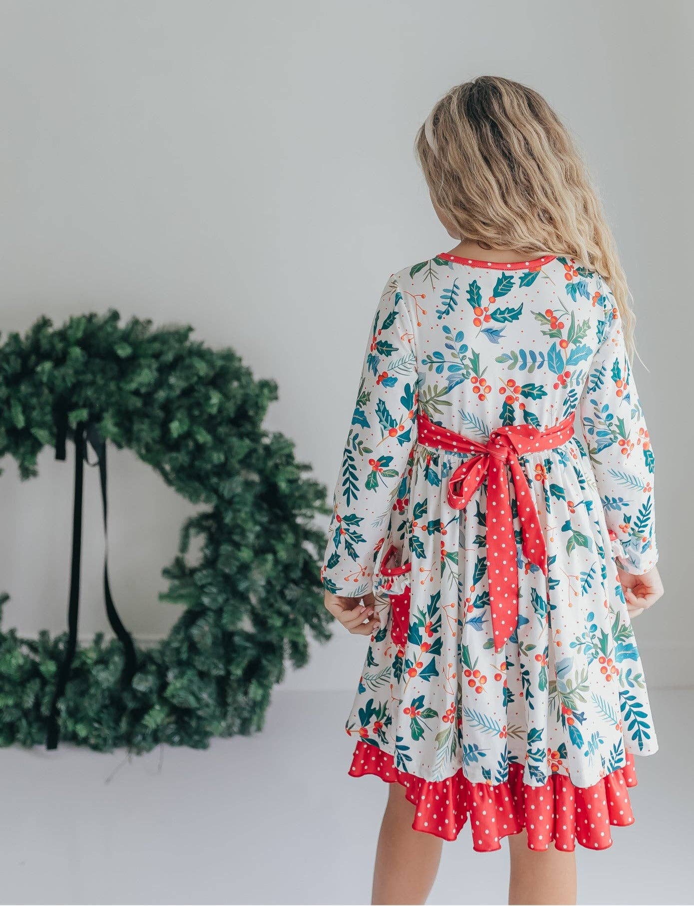 Holly Ruffle Pocket Tie Back Dress
