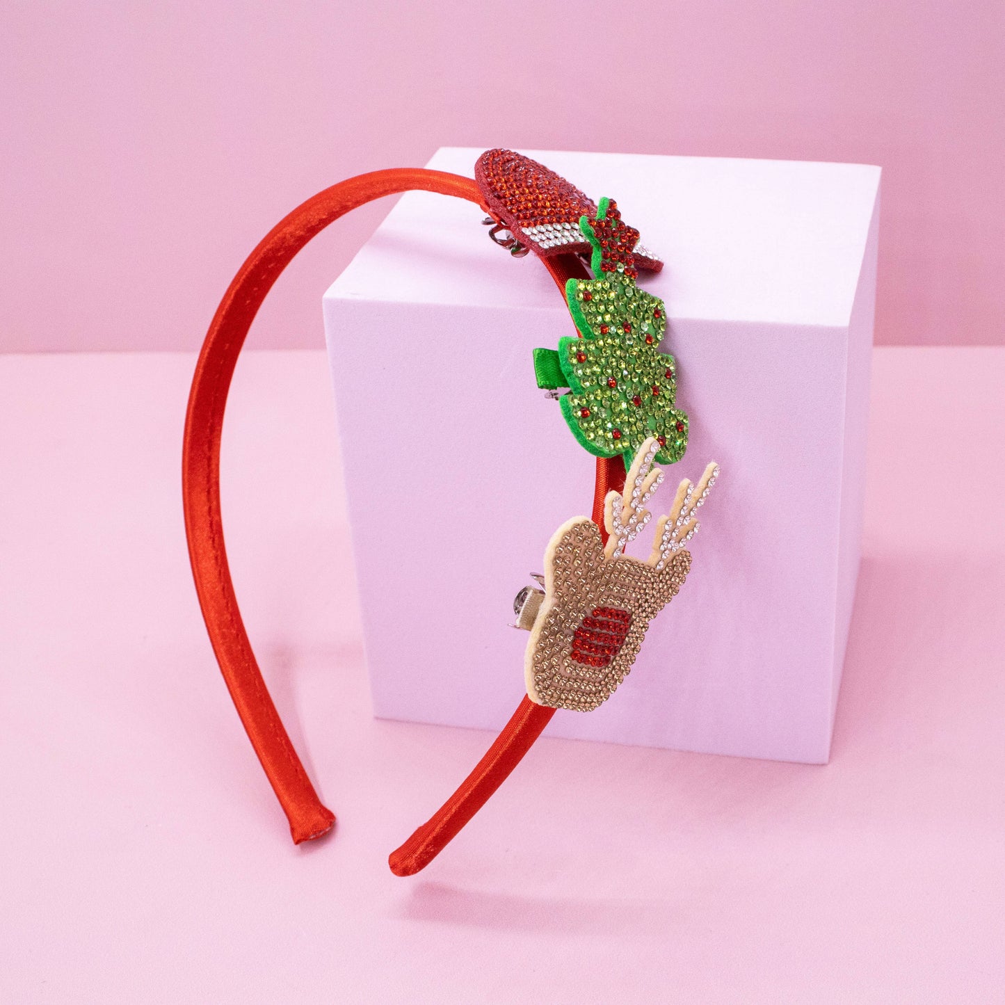 Christmas Charm Headband and Hair Clips - Interchangeable