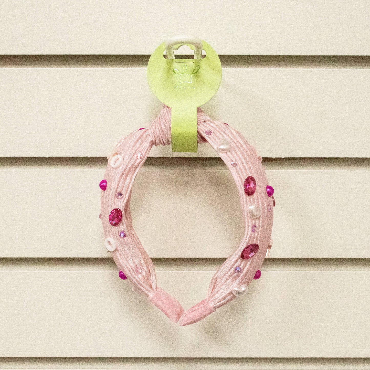 Kids Embellished Knot Headband - Beaded Valentine's Day
