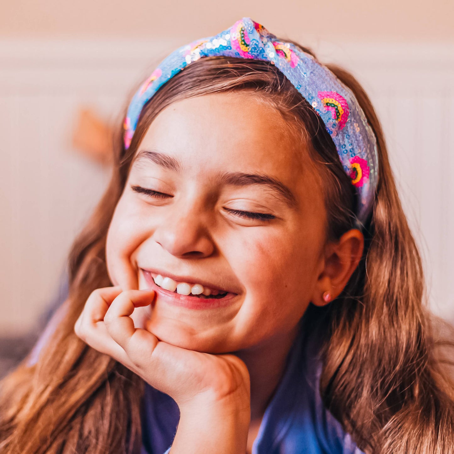 Rainbow Sequin Knot Headband