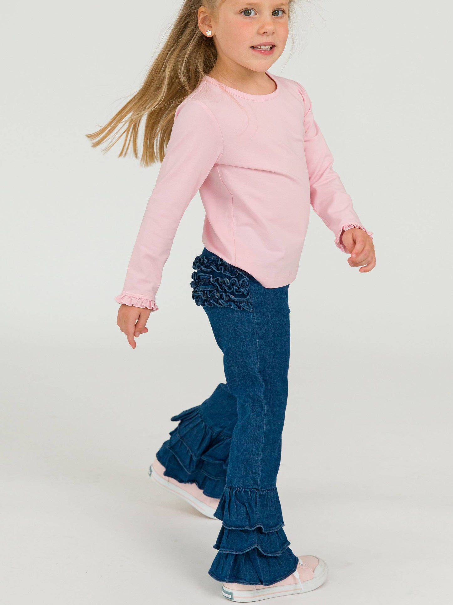 RuffleButts Ruffle Flare Pants
