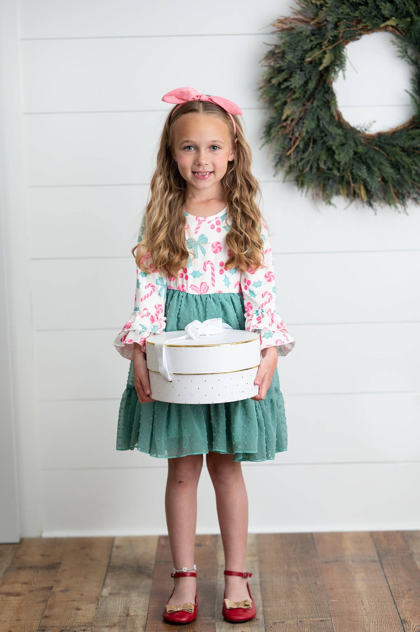 Peppermint Candy Swiss Dot Holiday Dress