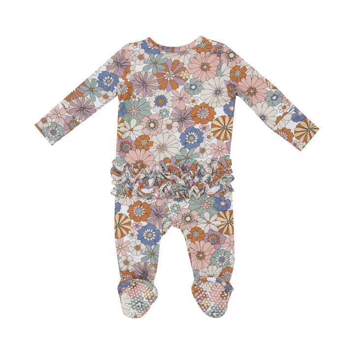 Angel Dear Brighton Floral Ruffle Footie