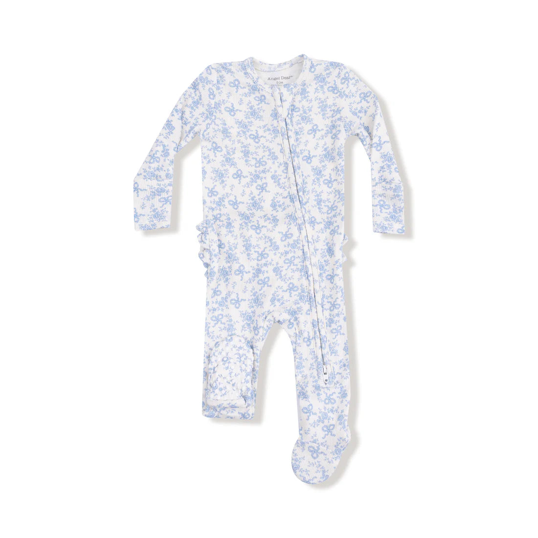 Angel Dear Romi Floral Ruffle Zipper Footie