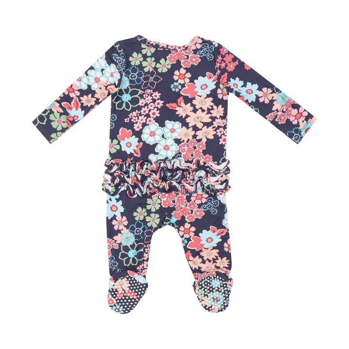 Angel Dear Japonisme Blossom Floral Ruffle Footie