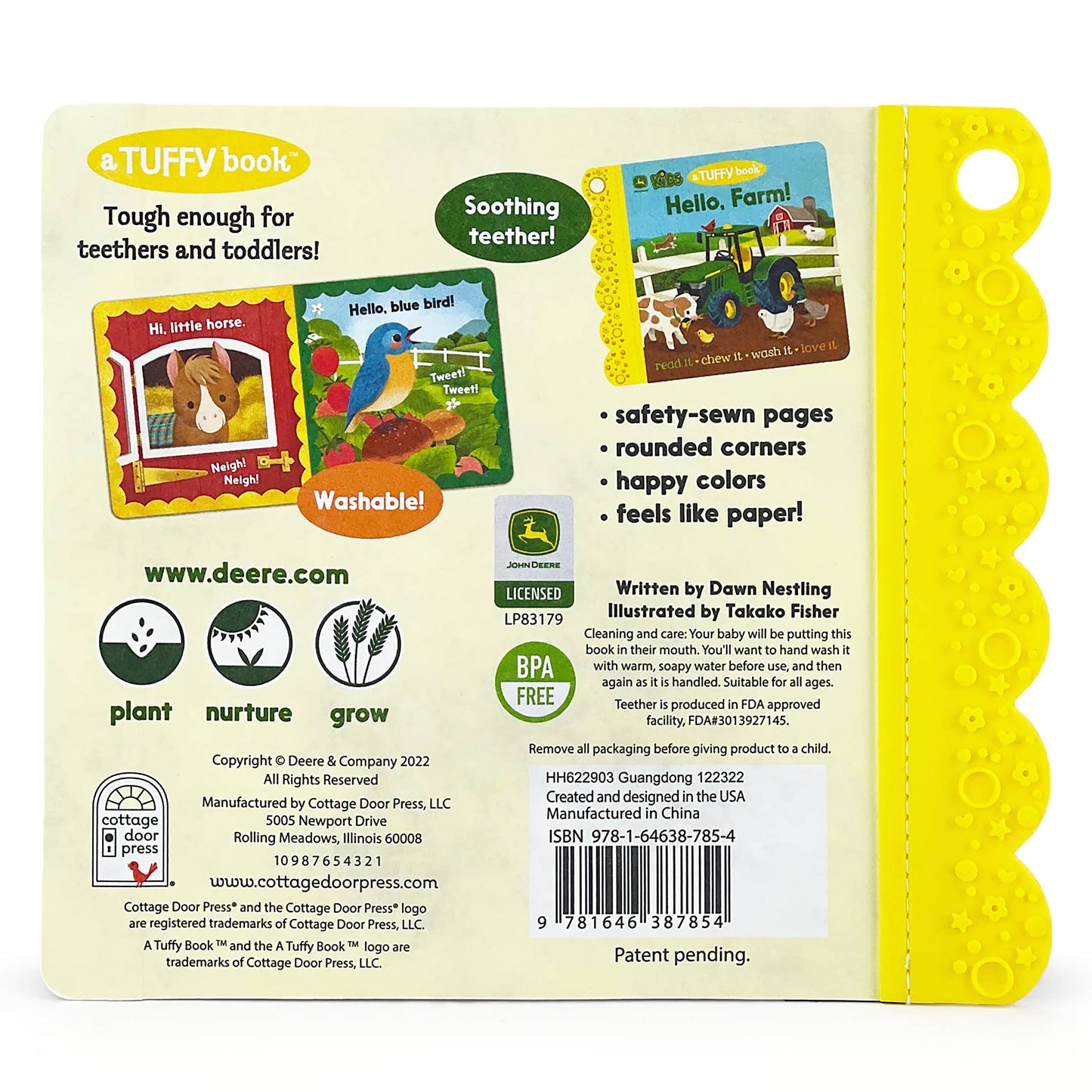 John Deere Kids Hello, Farm Tuffy Teether Indestructible