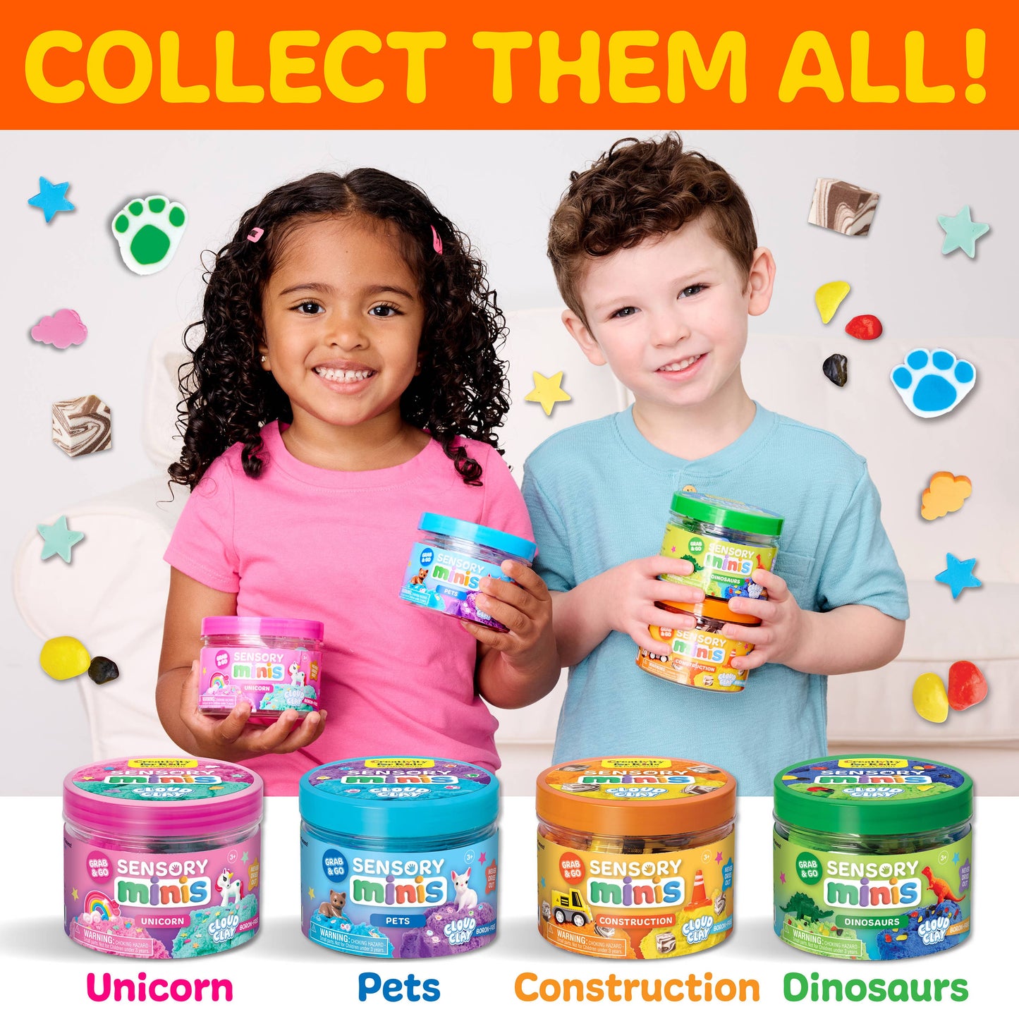 Construction Cloud Clay Mini Play Jar