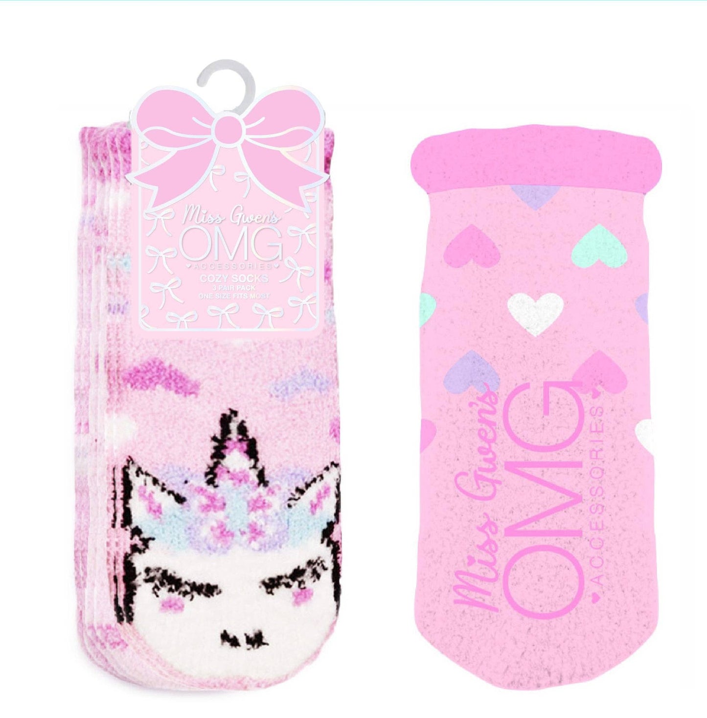 Miss Gwen Unicorn 3 Pack Cozy Socks Set
