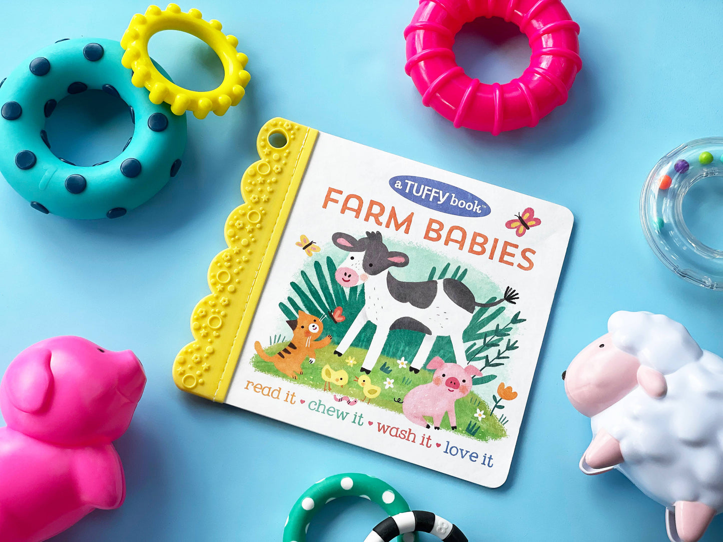 Farm Babies Tuffy Teether Indestructible Book