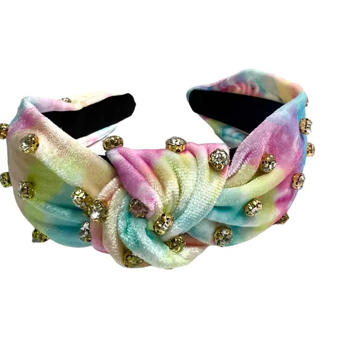Tie Dye Jewel Knot Headband