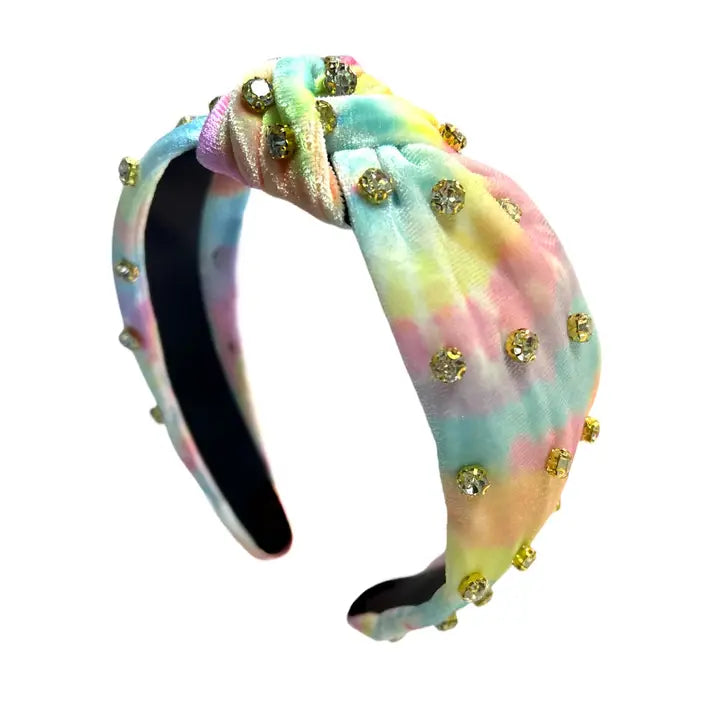 Tie Dye Jewel Knot Headband