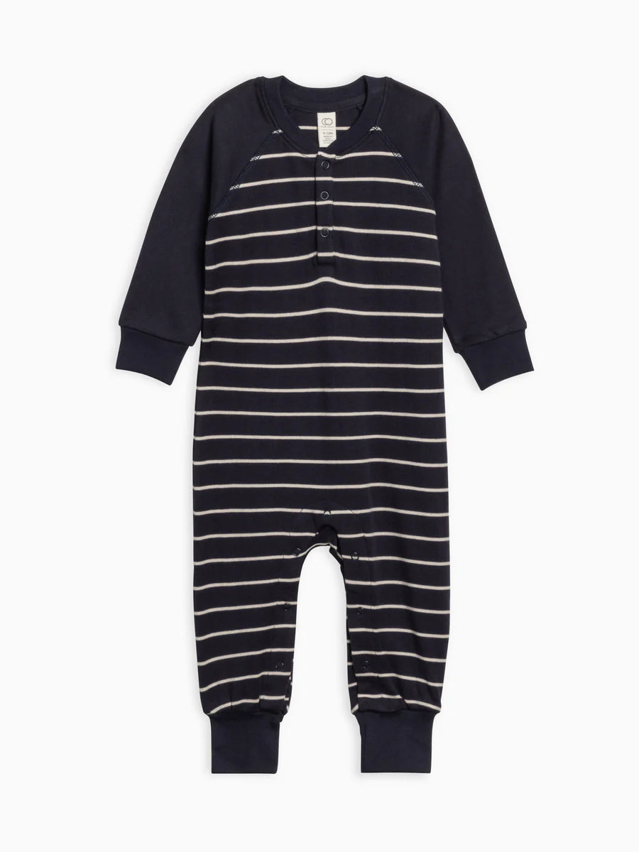 Colored Organics Kade Stripe Brix Henley Romper