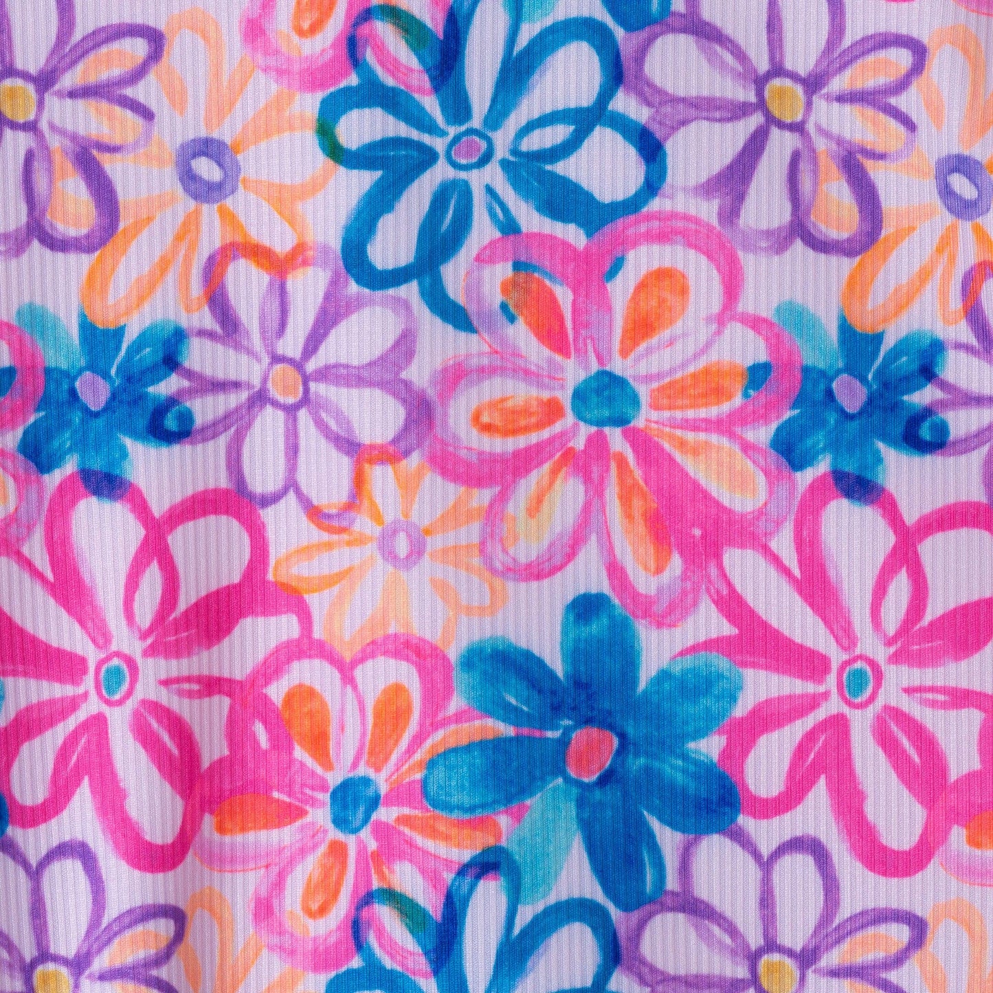 Andy & Evan Blue Floral Swim Rashguard & Hat