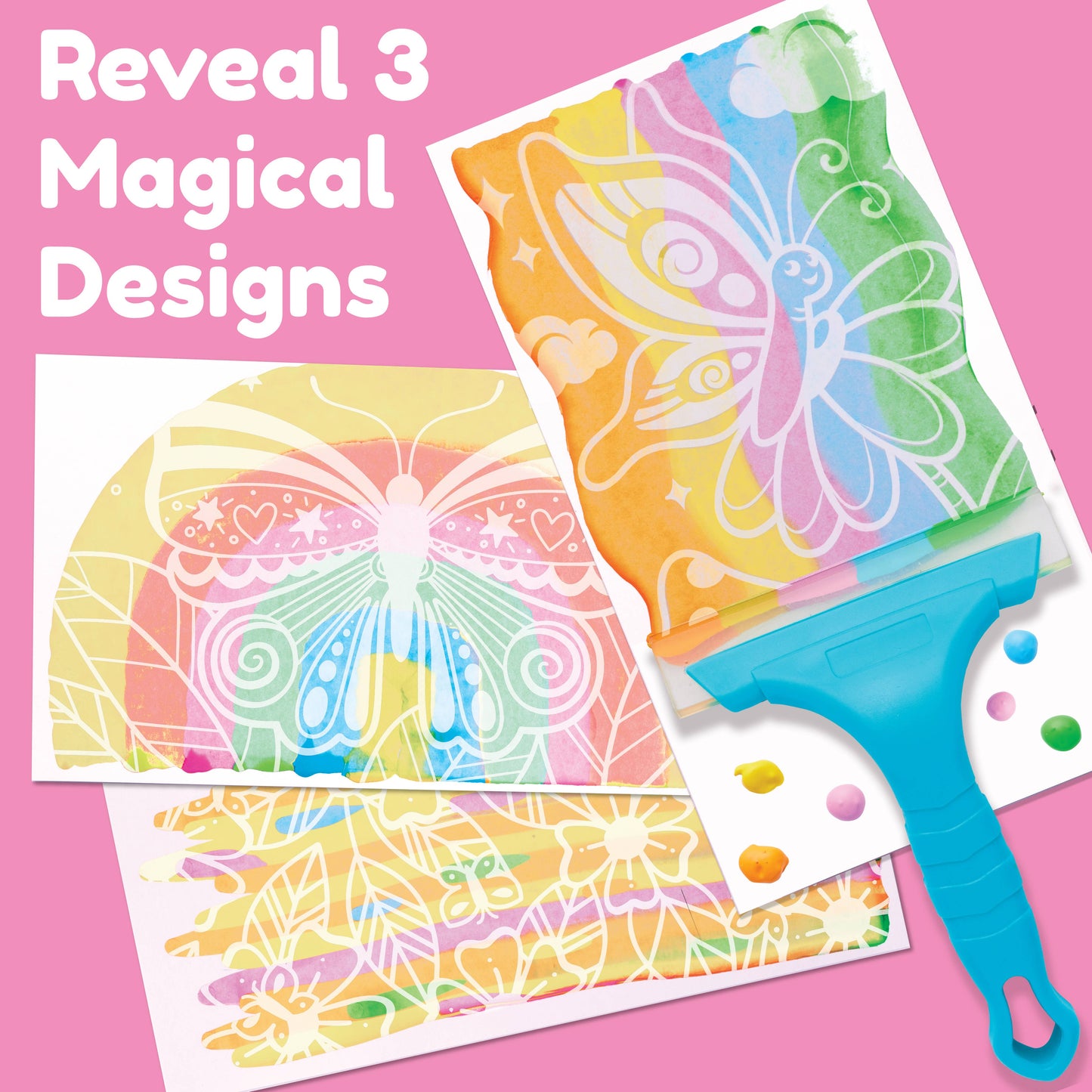 Squeegeez Magic Reveal Art Butterfly Paint Set
