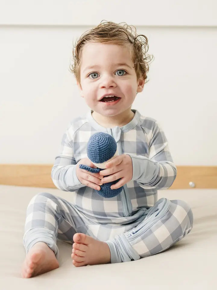 Little Joy Blue Gingham Zippy