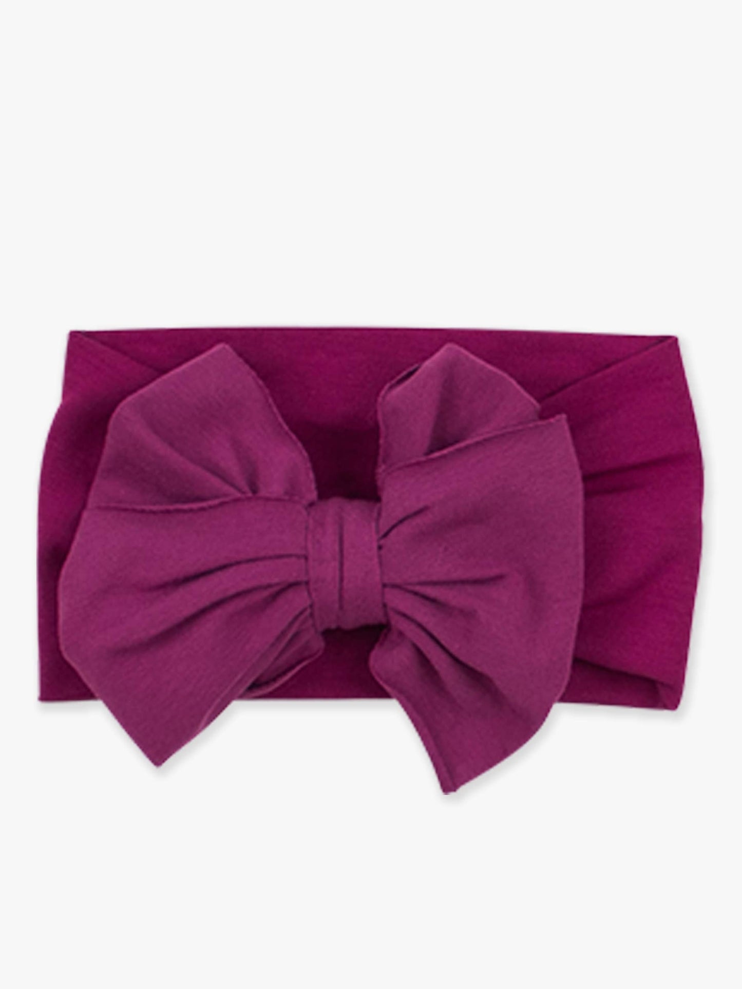 RuffleButts Plum Tart Bow Headband
