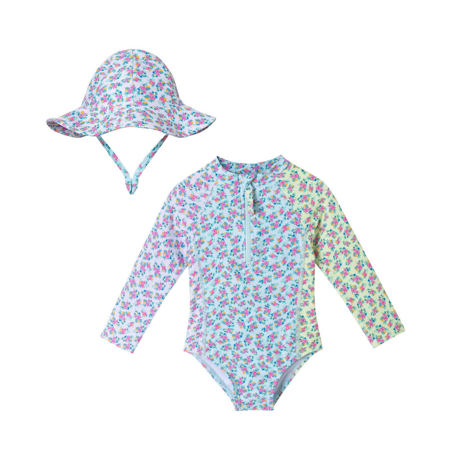 Andy & Evan Floral Swimsuit & Hat