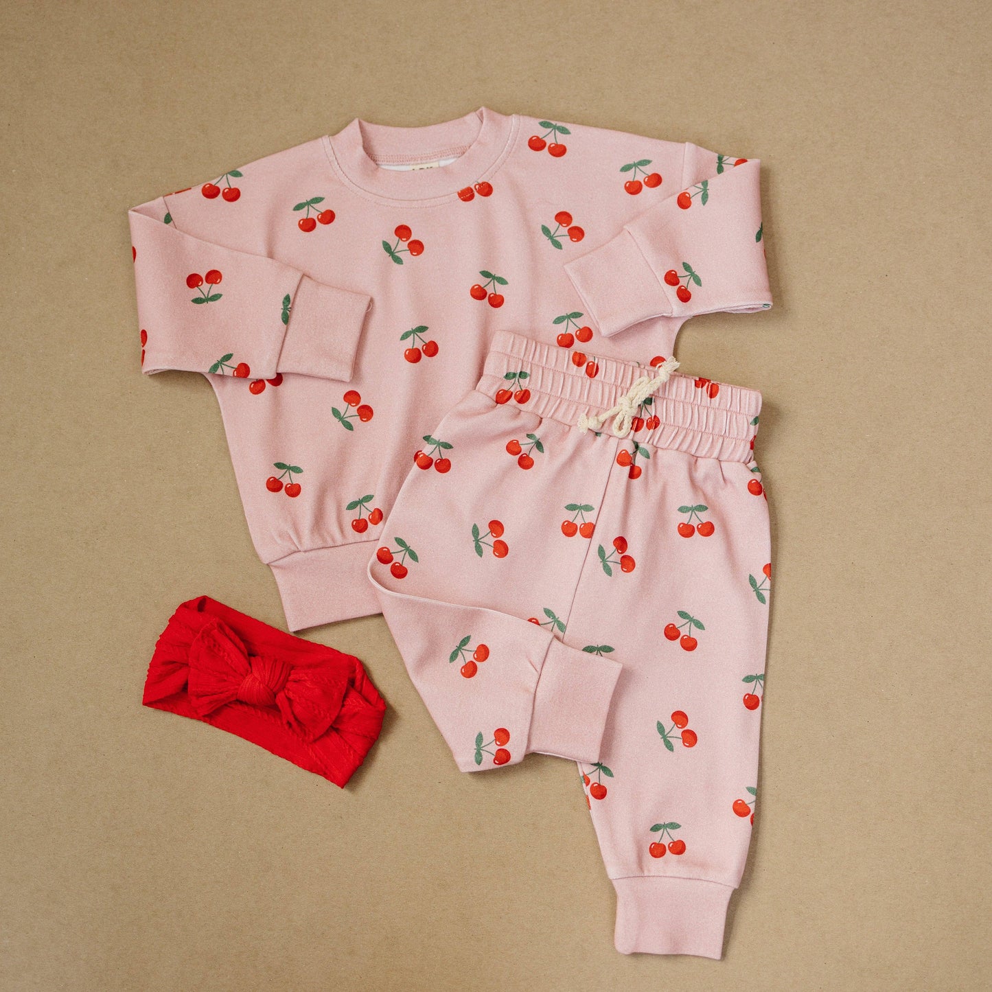 Blush & Cherry Jogger Set