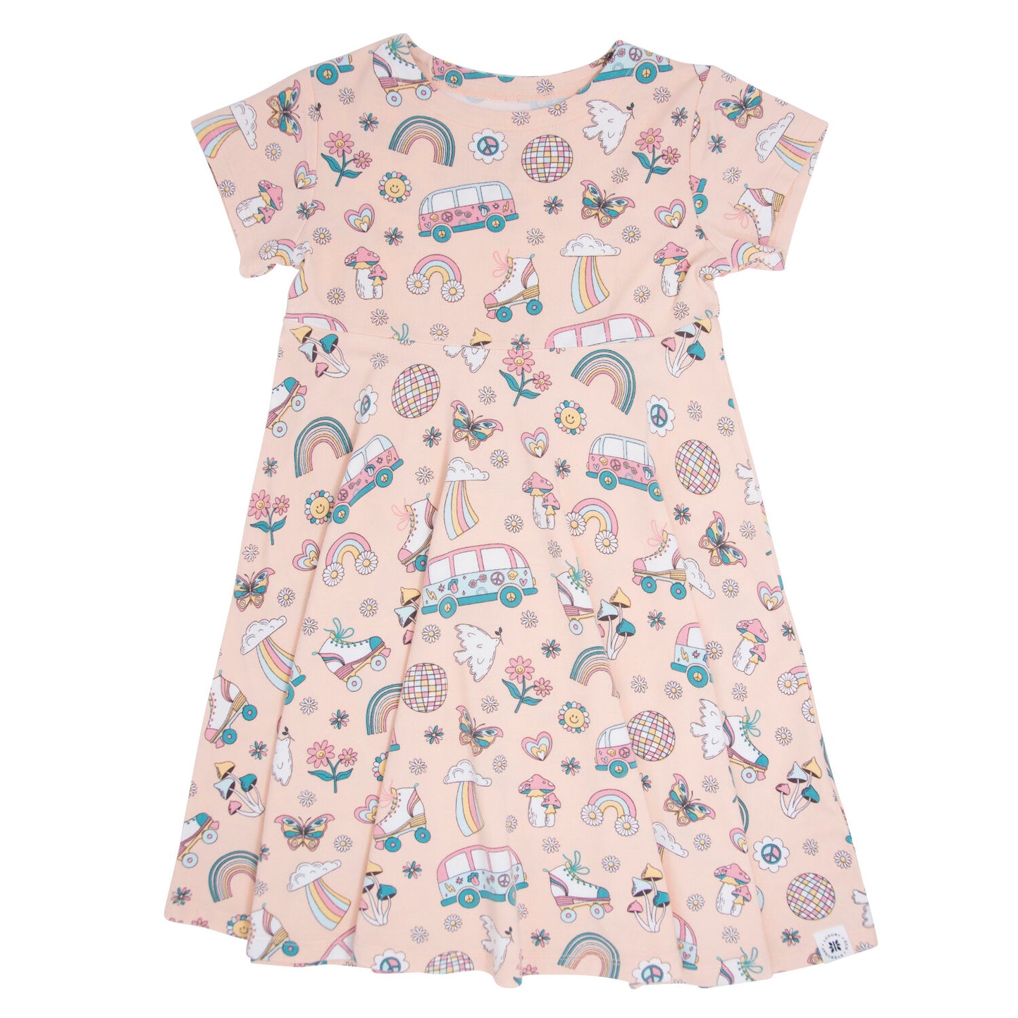 Sweet Bamboo Groovy Skates Swirly Girl Dress