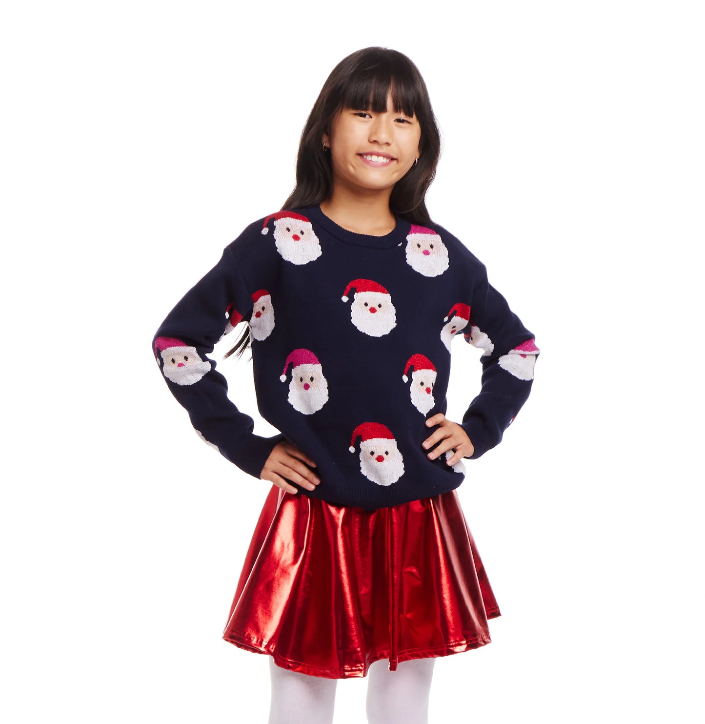 Andy & Evan Navy Santa Sweater