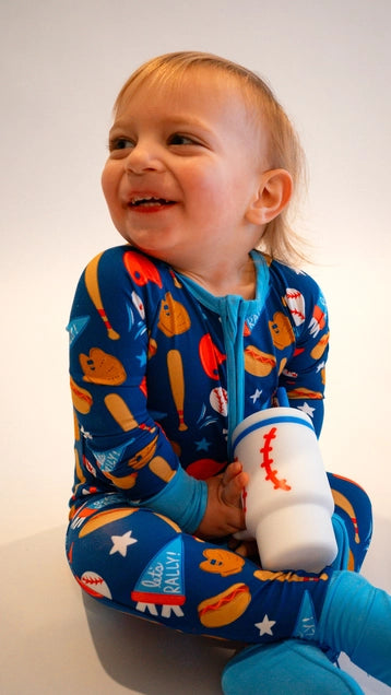 Baseball Zippy Romper