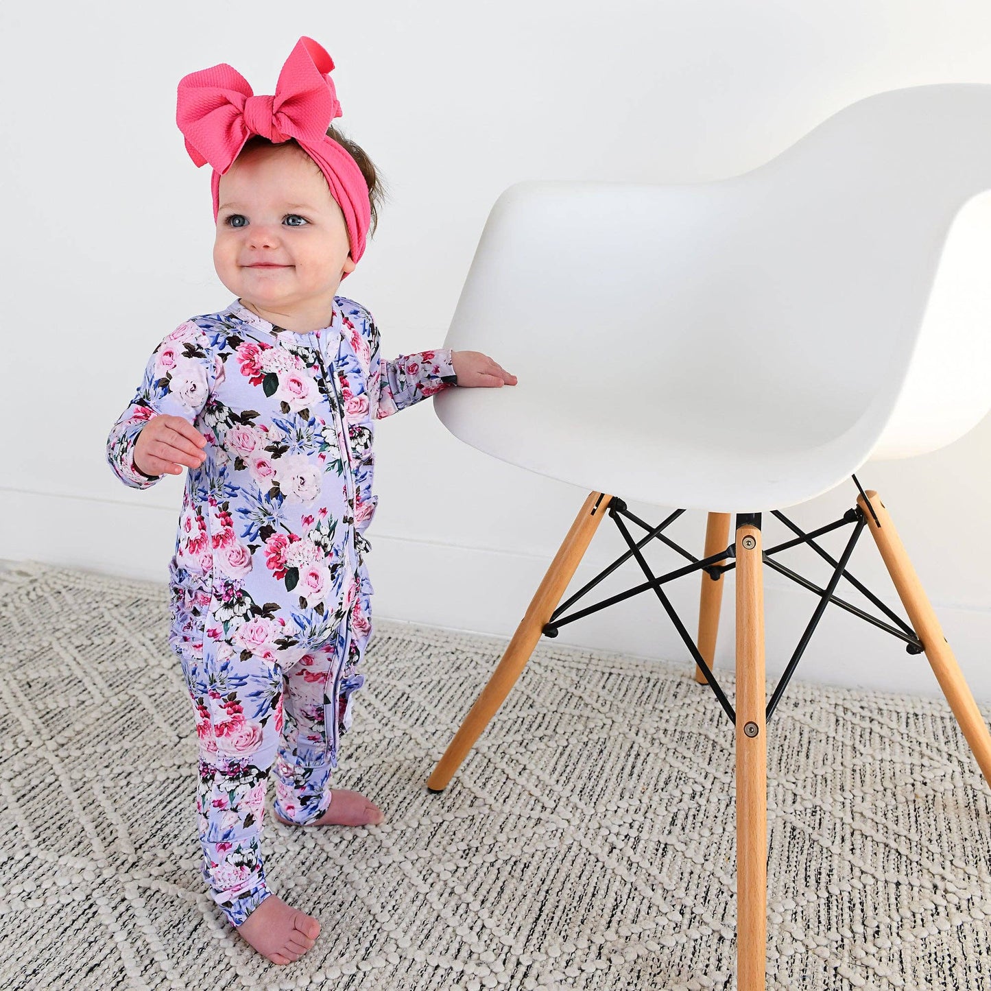 Emerson Floral Ruffle Zip Romper