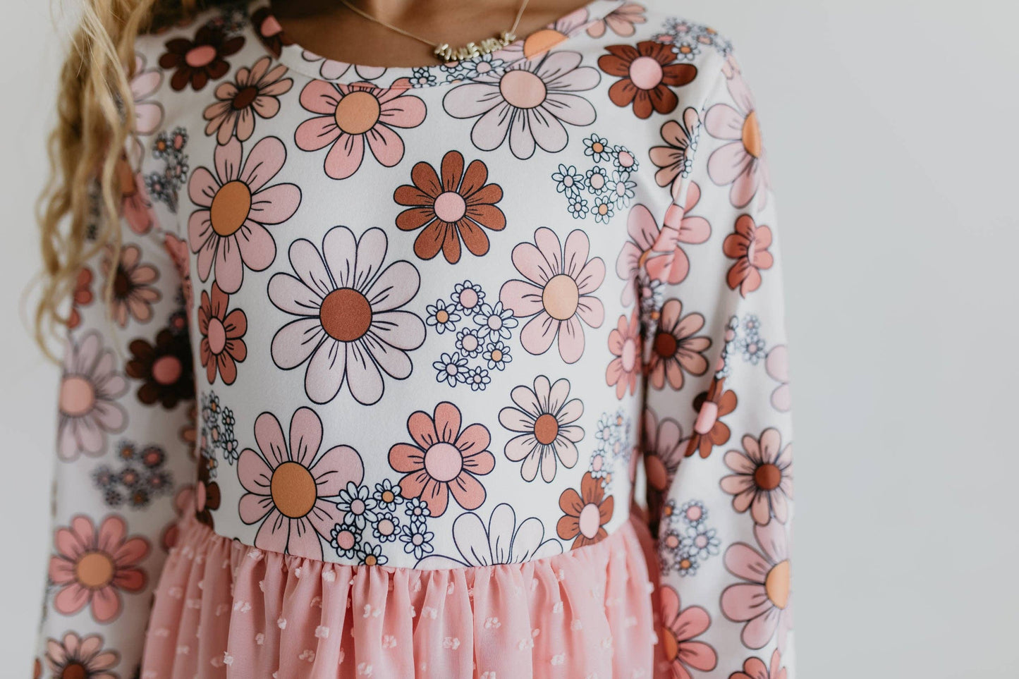 Retro Flower Swiss Dot Dress