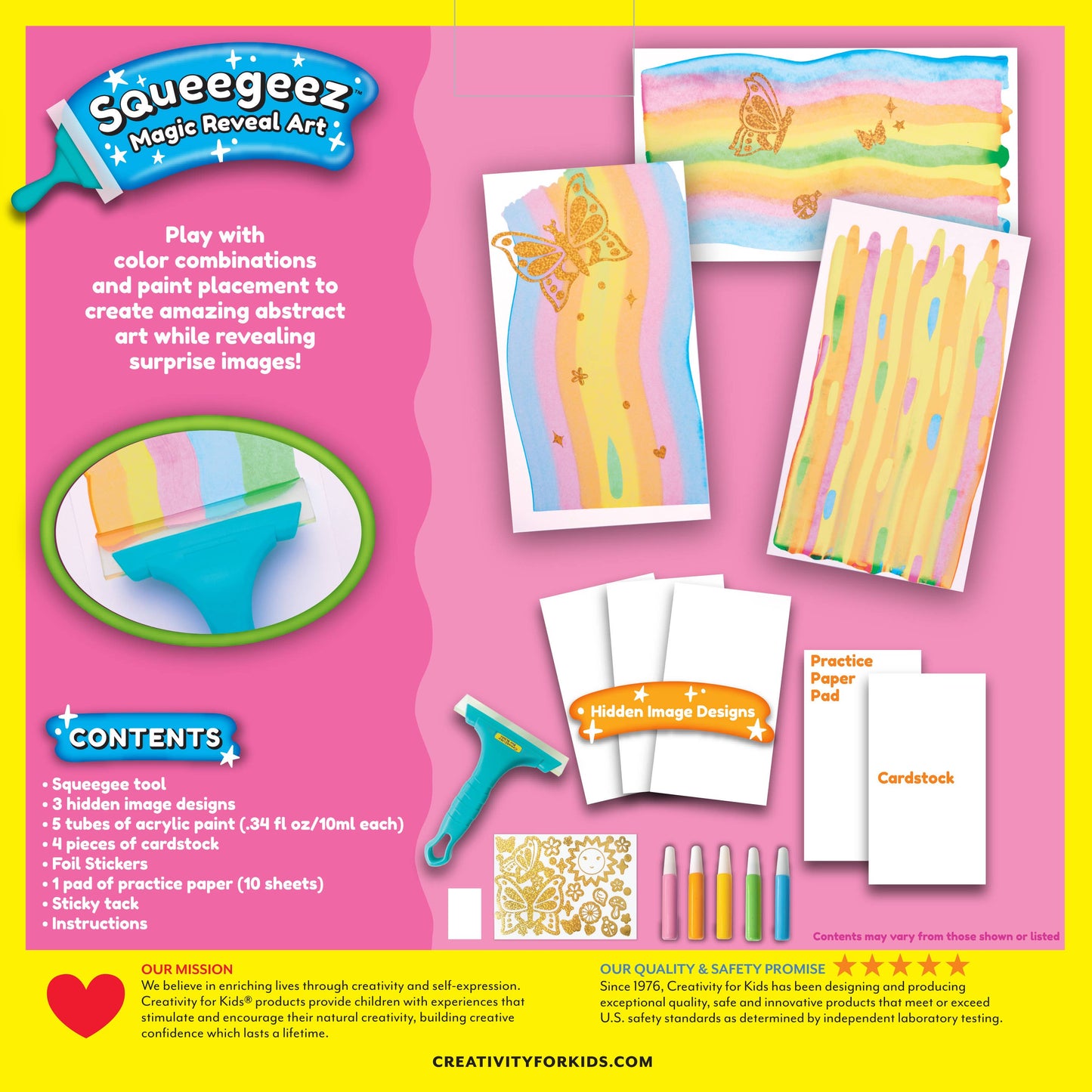 Squeegeez Magic Reveal Art Butterfly Paint Set