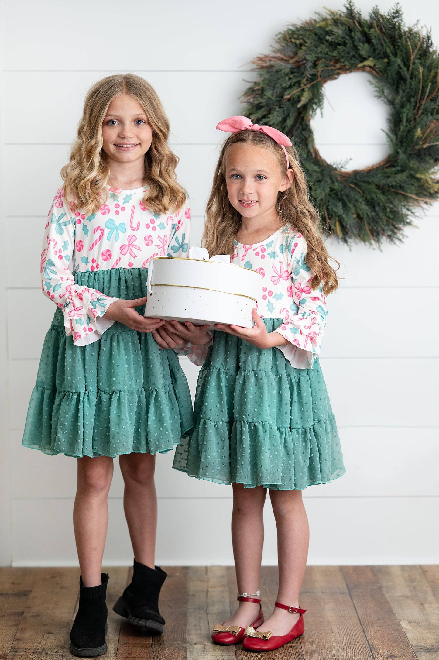Peppermint Candy Swiss Dot Holiday Dress