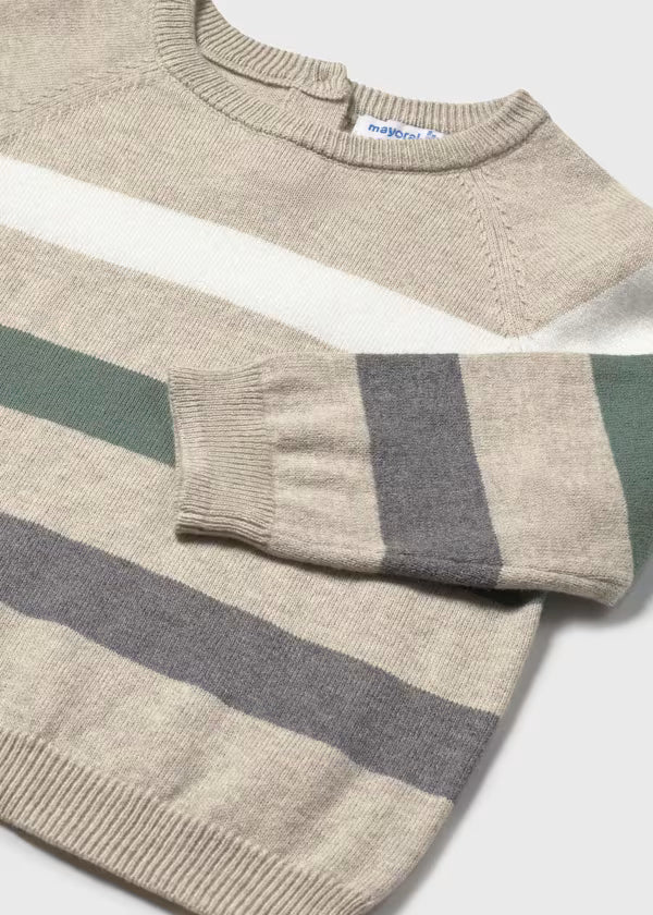 Mayoral Chai Heather Colorblock Sweater