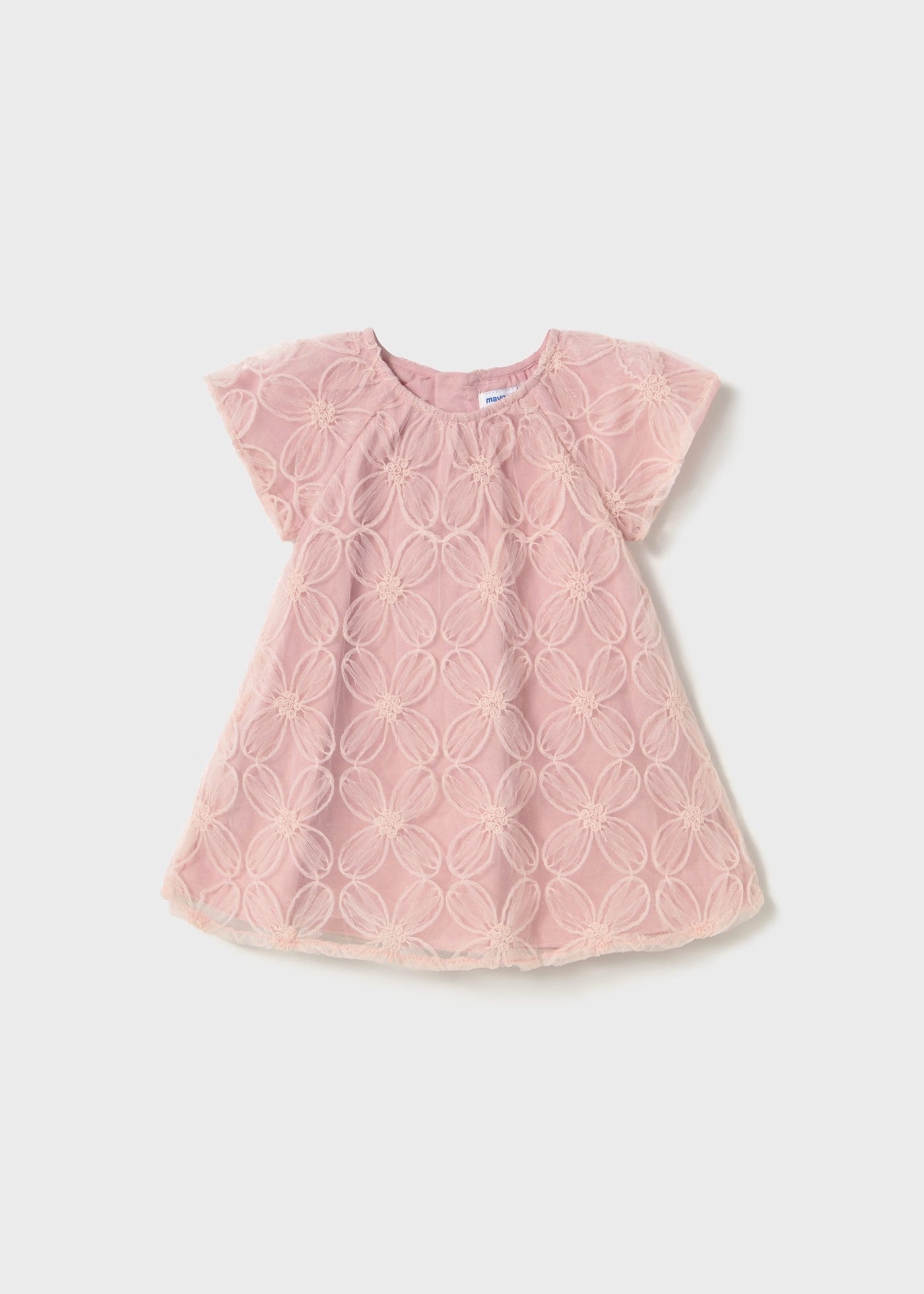 Mayoral Rose Embroidered Tulle Dress